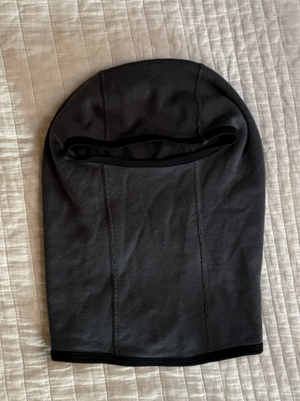 Icebreaker Merino Wool Balaclava – Grey/Black – ~200 Weight